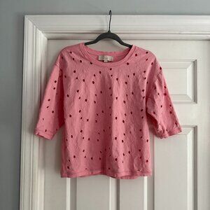 Ann Taylor Loft Pink Blouse Size Petite Small